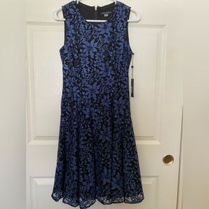 Tommy Hilfiger Blue Floral Lace Dress, Size 2
